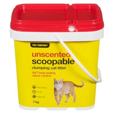 No Name Unscented Long-Lasting Odour Control Scoopable Clumping Cat Litter 7 kg, $0.14/100g