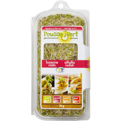 null Pousses de radis et luzerne 75 g, 3,99 $/100g