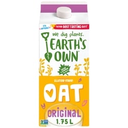 Earth's Own Gluten-Free Original Oat Milk Alternative 1.75 l, $0.24/100ml