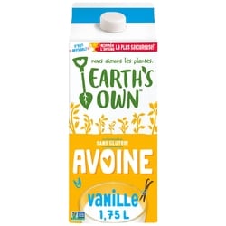 Earth’s Own Sans gluten Boisson à l’avoine Vanille 1.75 l, 0,23 $/100ml