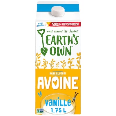 Earth’s Own Sans gluten Boisson à l’avoine Vanille 1.75 l, 0,23 $/100ml