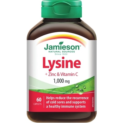 Jamieson Lysine + Zinc & Vitamin C 1000 mg 60 ea, $0.28/1ea