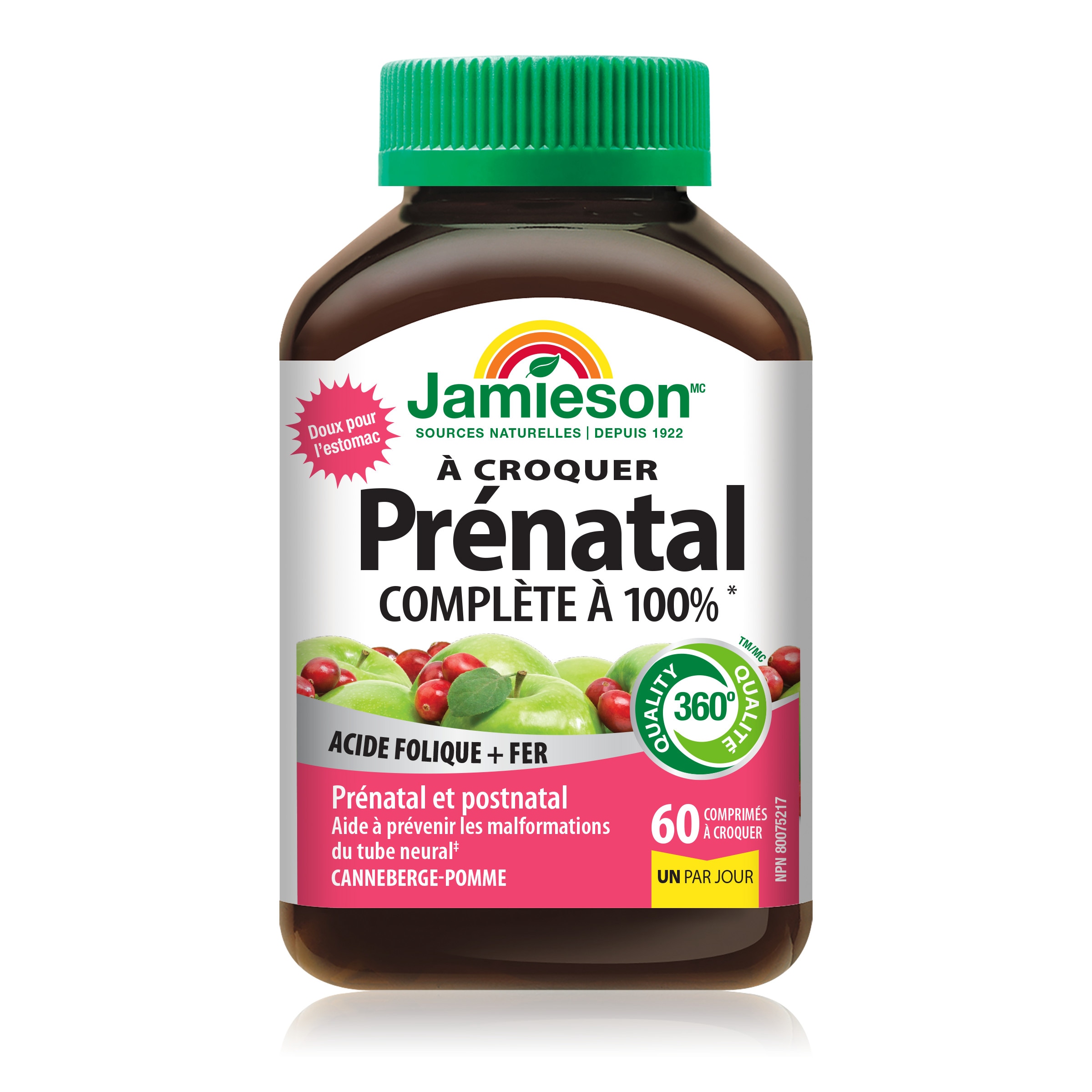 Jamieson Multivitamine Prénatale à Croquer Complète à 100 % 60 ea, 0,45 $/1ch