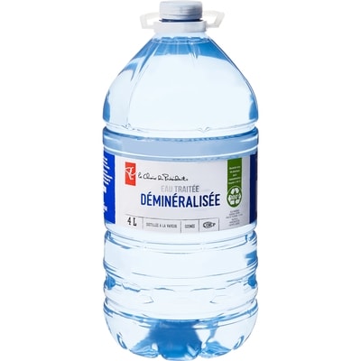 le Choix du Président Eau traitée déminéralisée  4 l, 0,04 $/100ml