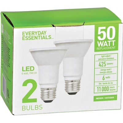 LED Bulb Par20, 2 Pack
