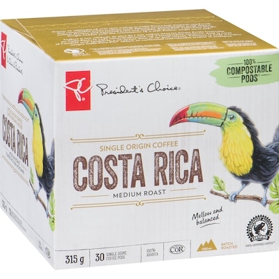 Costa Rica Single Origin Medium Roast Single Serve K-cup Coffee Pods
