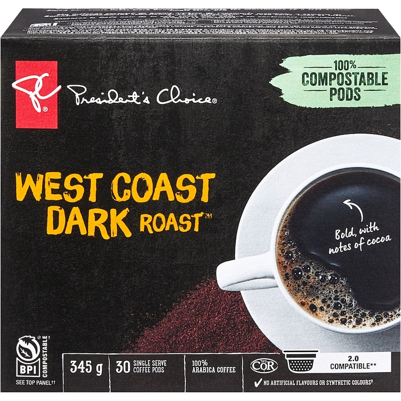 Gourmet West Coast Dark Roast Single Serve Coffee Pods