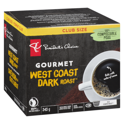 Gourmet West Coast Dark Roast Single Serve K-cup Coffee Pods