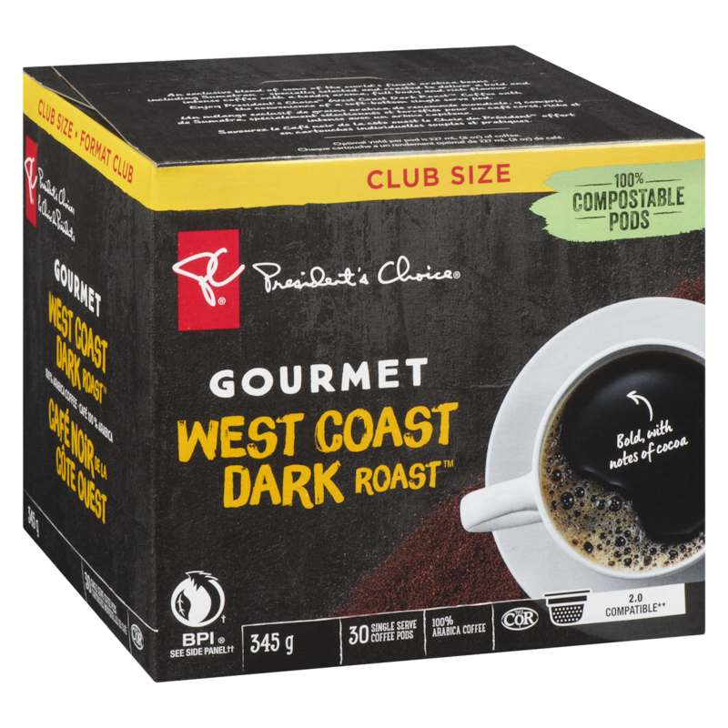 Gourmet West Coast Dark Roast Single Serve Coffee Pods