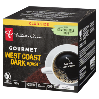 Gourmet West Coast Dark Roast Single Serve K-cup Coffee Pods