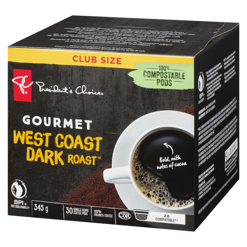 Gourmet West Coast Dark Roast Single Serve Coffee Pods