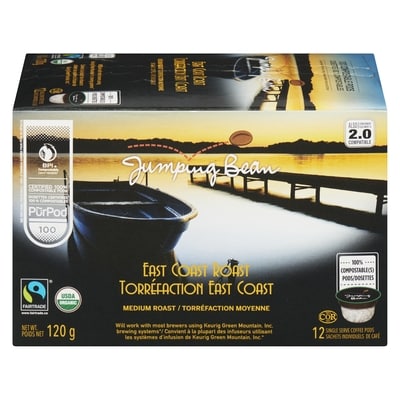 Jumping Bean Café, Torréfaction East Coast 120 g, 9,99 $/100g