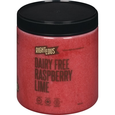 Righteous Dairy Free Raspberry Lime Sorbetto 562 ml, $1.78/100ml