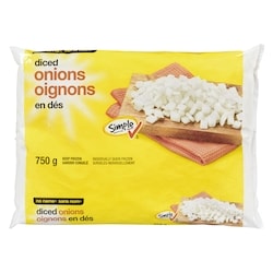 Sans Nom Oignons en dés 750 g, 0,40 $/100g