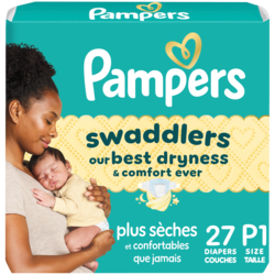Swaddlers Diapers, Size P, 27 Count