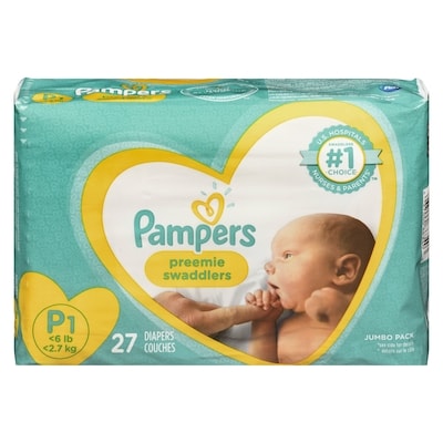 Pampers Swaddlers Preemie Diapers Size P-1 27 count 27 ea, $0.67/1ea