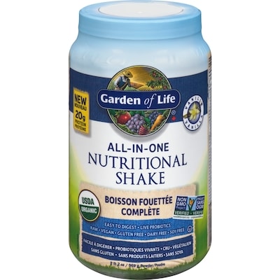 Garden of Life All-in-One Nutritional Shake Vanilla Powder 969 g, $7.22/100g