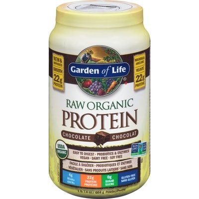Garden of Life Raw Organic Chocolate Protein Powder 664 g, $8.28/100g