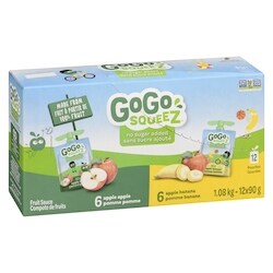 GoGo squeez Squeeze, Apple/Banana - 12x90.0 g | No Frills Online