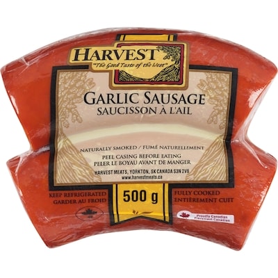 Harvest Garlic Sausage 500 g, $1.80/100g