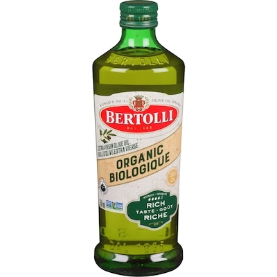 Bertolli Huile d’olive extra vierge biologique au goût riche 750 ml, 2,13 $/100ml