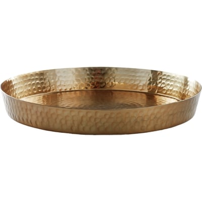 President's Choice President's Choice Round Hammered Metal Serving Tray 13.5 in, Gold Finish 1 ea, $21.00/1ea