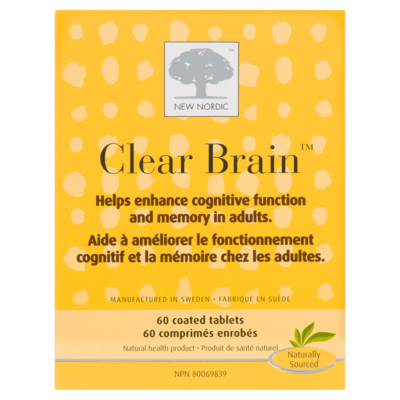 New Nordic Clear Brain 60 Coated Tablets 60 ea, $1.47/1ea