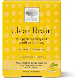 New Nordic Clear Brain 60 ea, $1.17/1ea