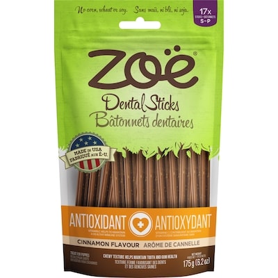 Zoe Antioxidant Dental Treat Sticks for Dogs, Cinnamon 175 g, $5.14/100g