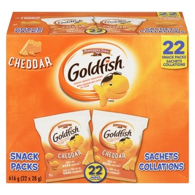 Pepperidge Farm Goldfish  Cheddar 22 Pack 616 g, $1.54/100g