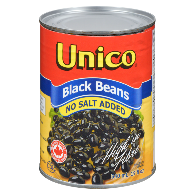 Black Beans, No Salt Added