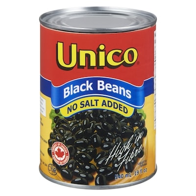 Unico Black Beans, No Salt Added 540 ml, $0.31/100ml