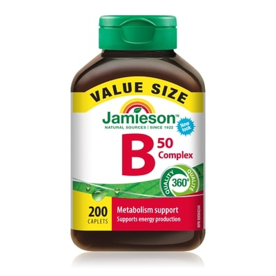 Jamieson B Complex Caplets, 50 mg Value Pack 200 ea, $0.13/1ea