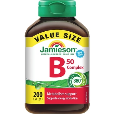 Jamieson B Complex Caplets, 50 mg Value Pack 200 ea, $0.11/1ea