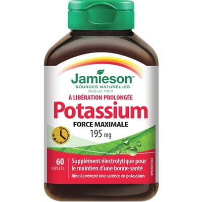 Jamieson Potassium 195 mg À Libération Prolongée 60 ea, 0,28 $/1ch