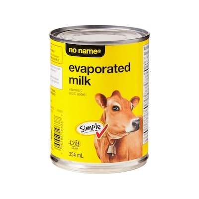 Sans Nom Lait évaporé 354 ml, 0,71 $/100ml