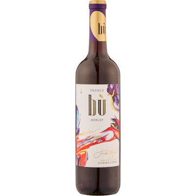 Bu Vin rouge Bù Merlot, France (Pièce d’identité requise au moment du ramassage) 750 ml, 2,20 $/100ml
