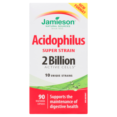 Jamieson Super Souche Acidophilus - 2 Milliards de Cellules Actives 90 ea, 0,16 $/1ch
