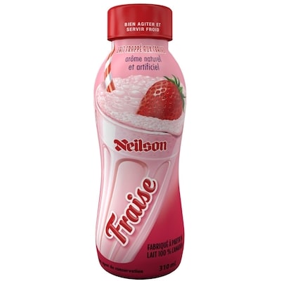 Lait frappé aux fraises