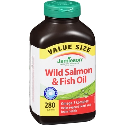 Wild Salmon and Fish Oils Omega-3 Complex 1,000 mg Value Size