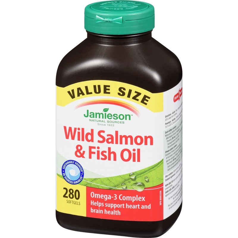 Wild Salmon and Fish Oils Omega-3 Complex 1,000 mg Value Size