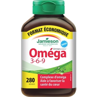 Jamieson Oméga 3-6-9 1,200 mg 280 count 280 ea, 0,08 $/1ch