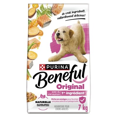 Purina Beneful originales nourriture sèche pour chien vrai saumon 7 kg, 0,41 $/100g