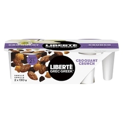 Liberte Greek 2% Vanilla Bean Yogurt Crunch Cups with Dark