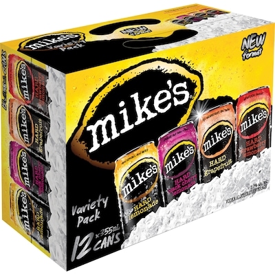 Mike's Hard Mikes Lemonade Variety-Pack (ID required at pick-up) 12x355.0 ml, $0.71/100ml
