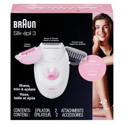 Braun Épilateur pour femmes Silk-épil 3 3-270 1 ea, 48,99 $/1ch