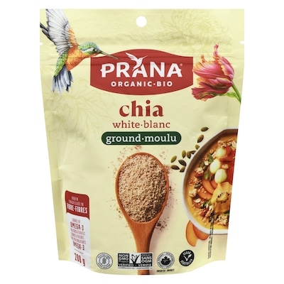 Prana Organic Ground Chia Seeds 200 g, $4.25/100g