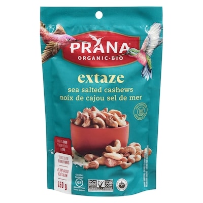 Prana Cajous au sel de mer biologiques Extaze 150 g, 5,33 $/100g