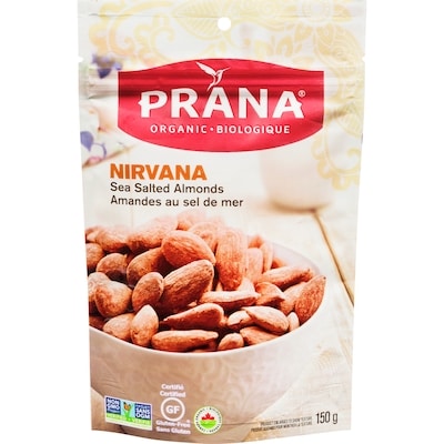 Prana Organic Nirvana Sea Salted Almonds 150 g, $5.09/100g