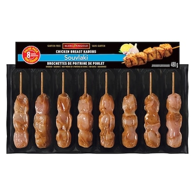 Marc Angelo Souvlaki de poulet, format économique 480 g, 3,75 $/100g